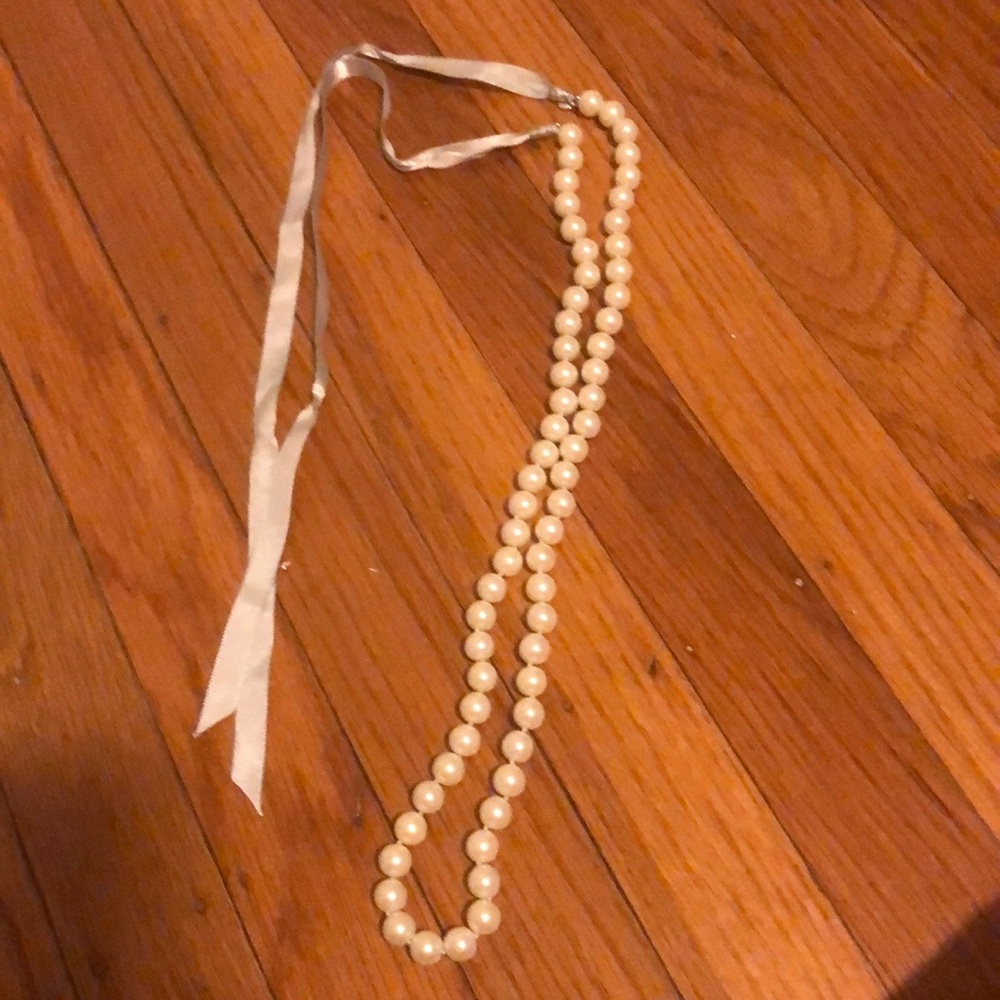 Faux Pearl necklace.